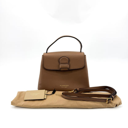Burberry Camberley Top Handle Leather, Brown, Leather, Handbag