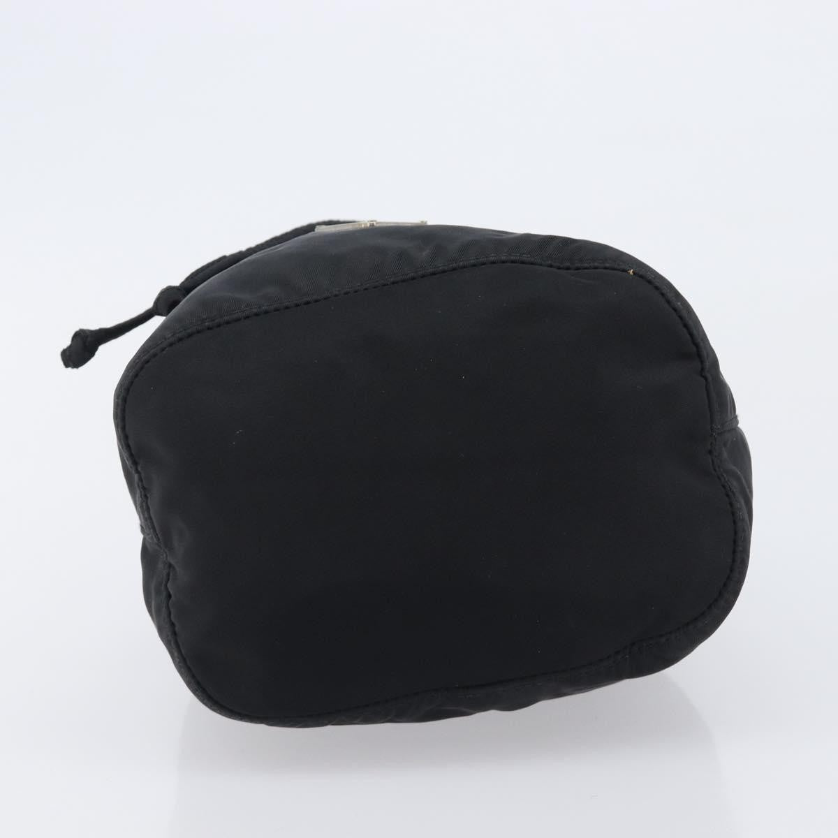 Prada Vela Drawstring Bucket Wristlet Tessuto, Black, Nylon, Clutch