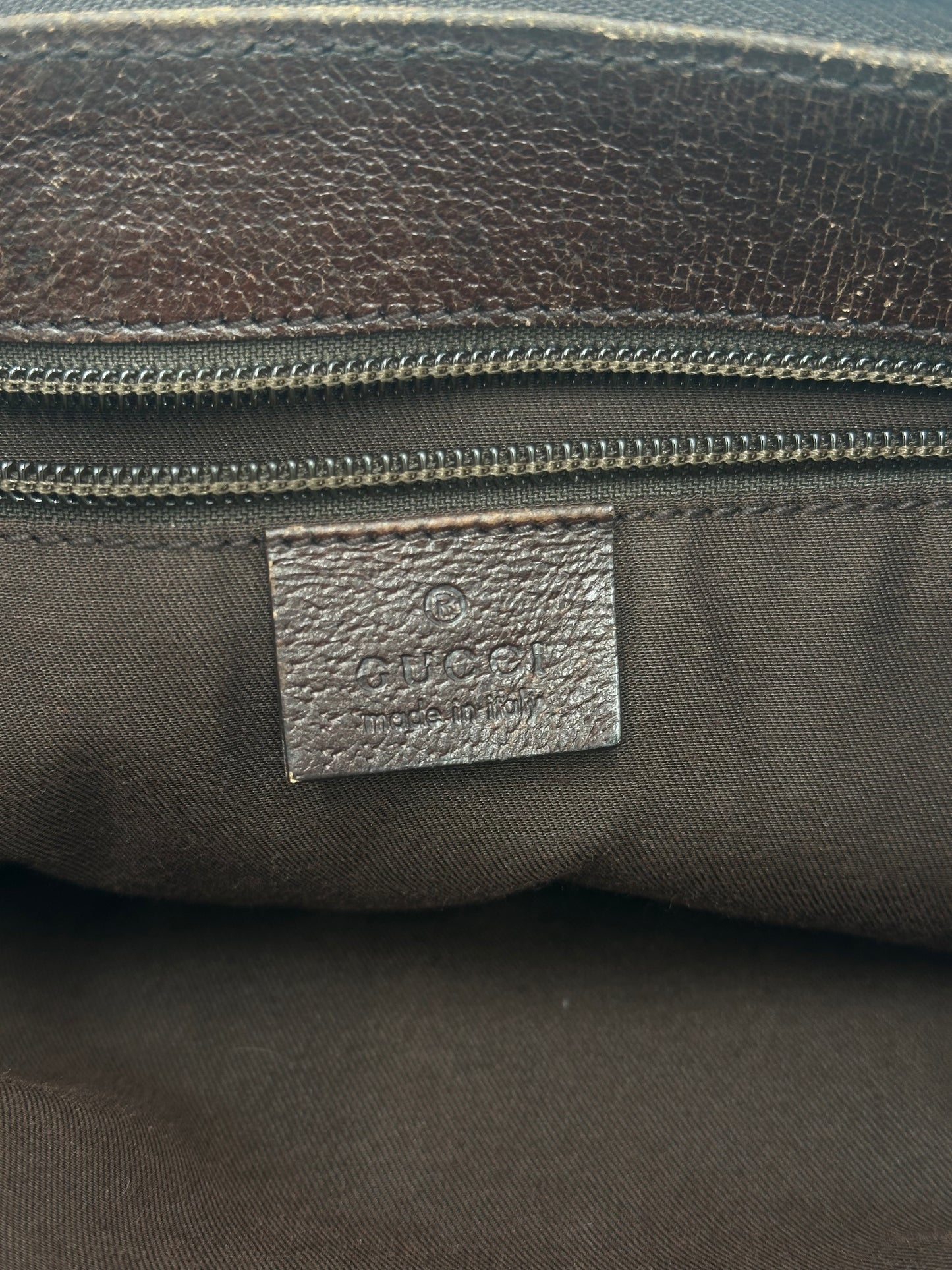 Gucci Front Pocket Messenger Bag GG Canvas, BEIGE, CANVAS, Shoulder bag