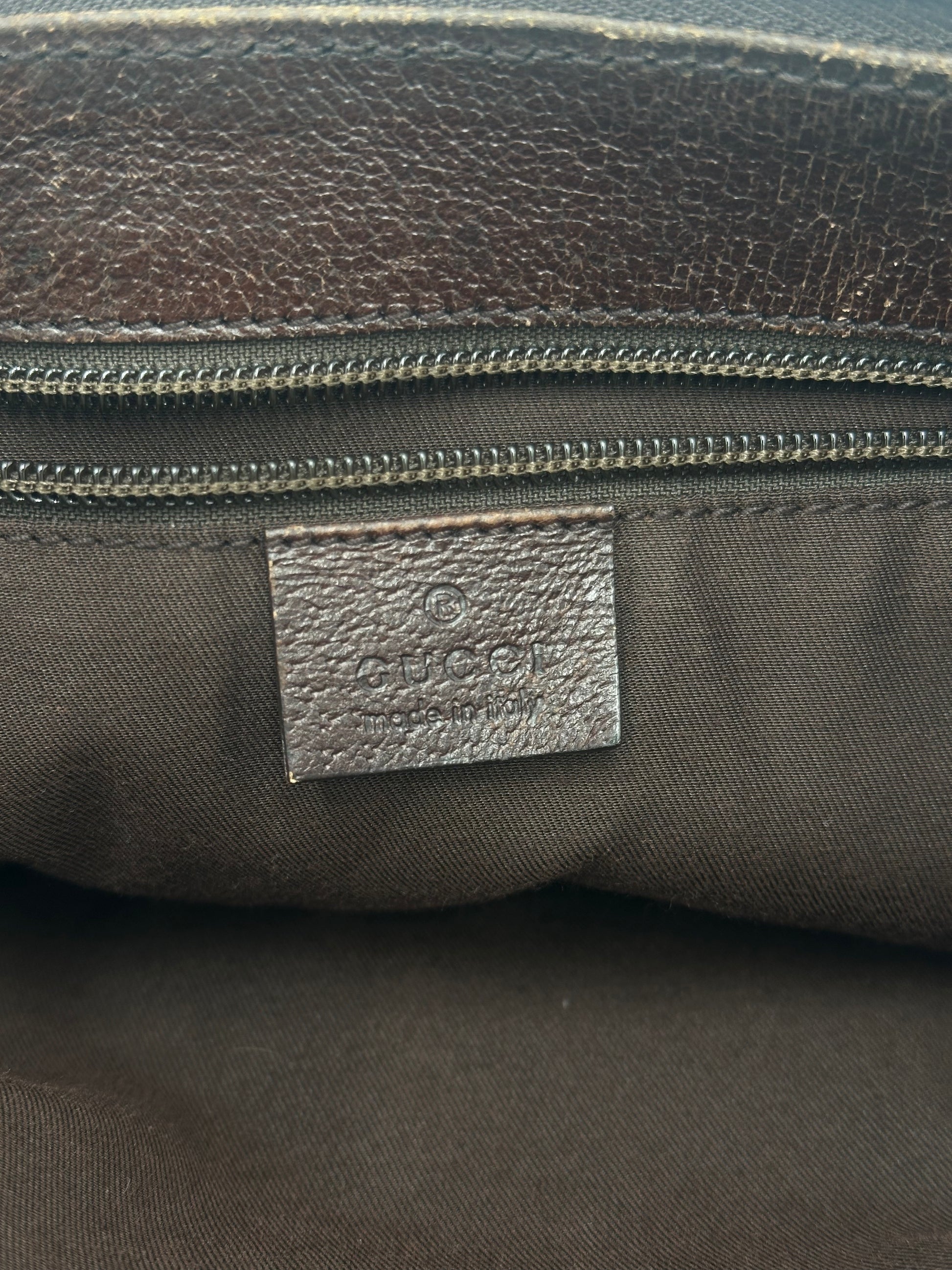 Gucci Front Pocket Messenger Bag GG Canvas, BEIGE, CANVAS, Shoulder bag