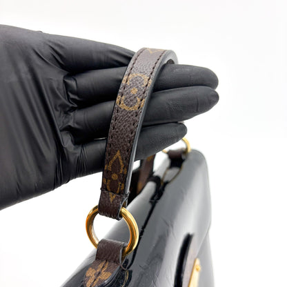 Louis Vuitton Spring Street NM Monogram Vernis with Monogram Canvas and Epi Leather, Black, Patent Leather, Handbag