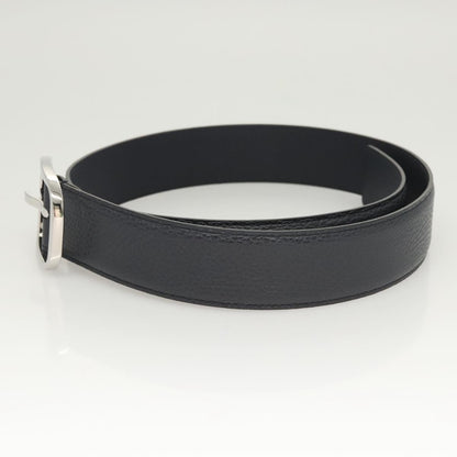 Gucci Buckle Belt Leather, Navy, Leather, Belt