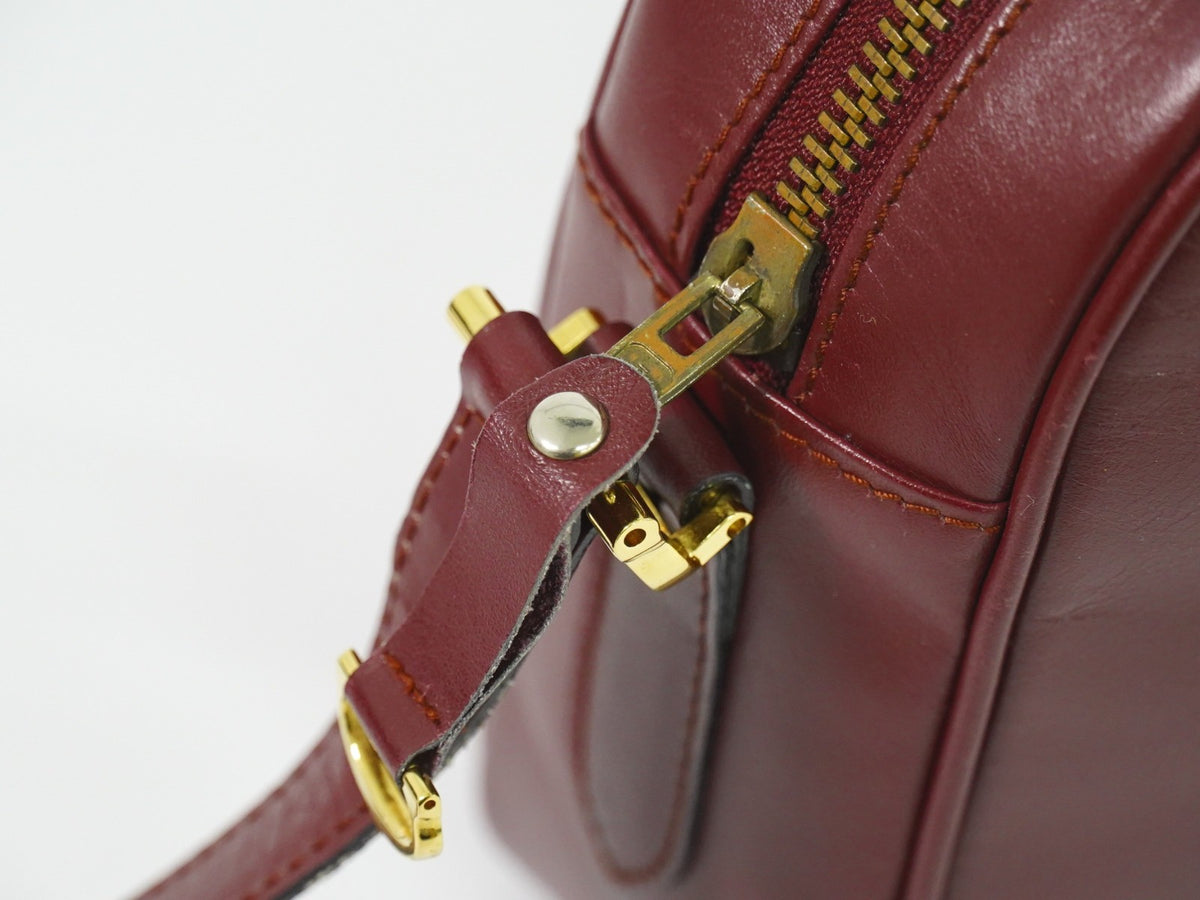 Cartier Must de Cartier Leather, Burgundy, Leather, Shoulder Bag