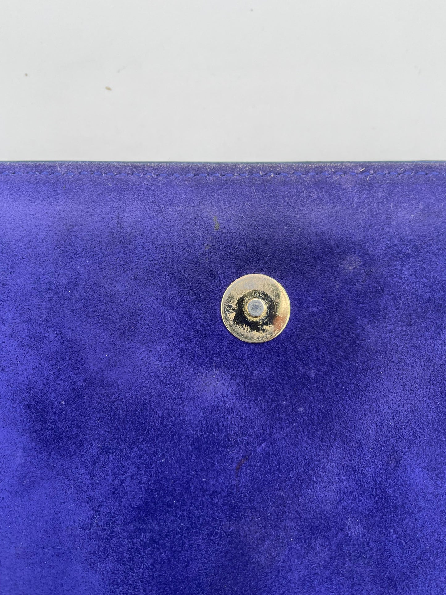 Saint Laurent Belle de Jour Chain Wallet Leather, BLUE, LEATHER, Clutche & pouche