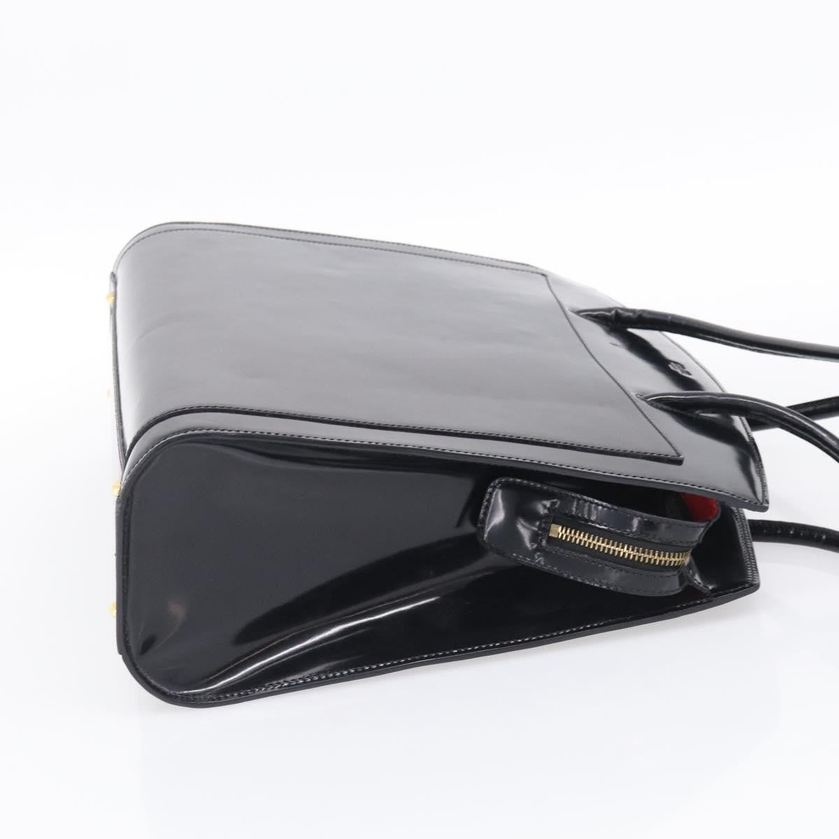 Celine Tote Leather, Black, Patent Leather, Tote Bag