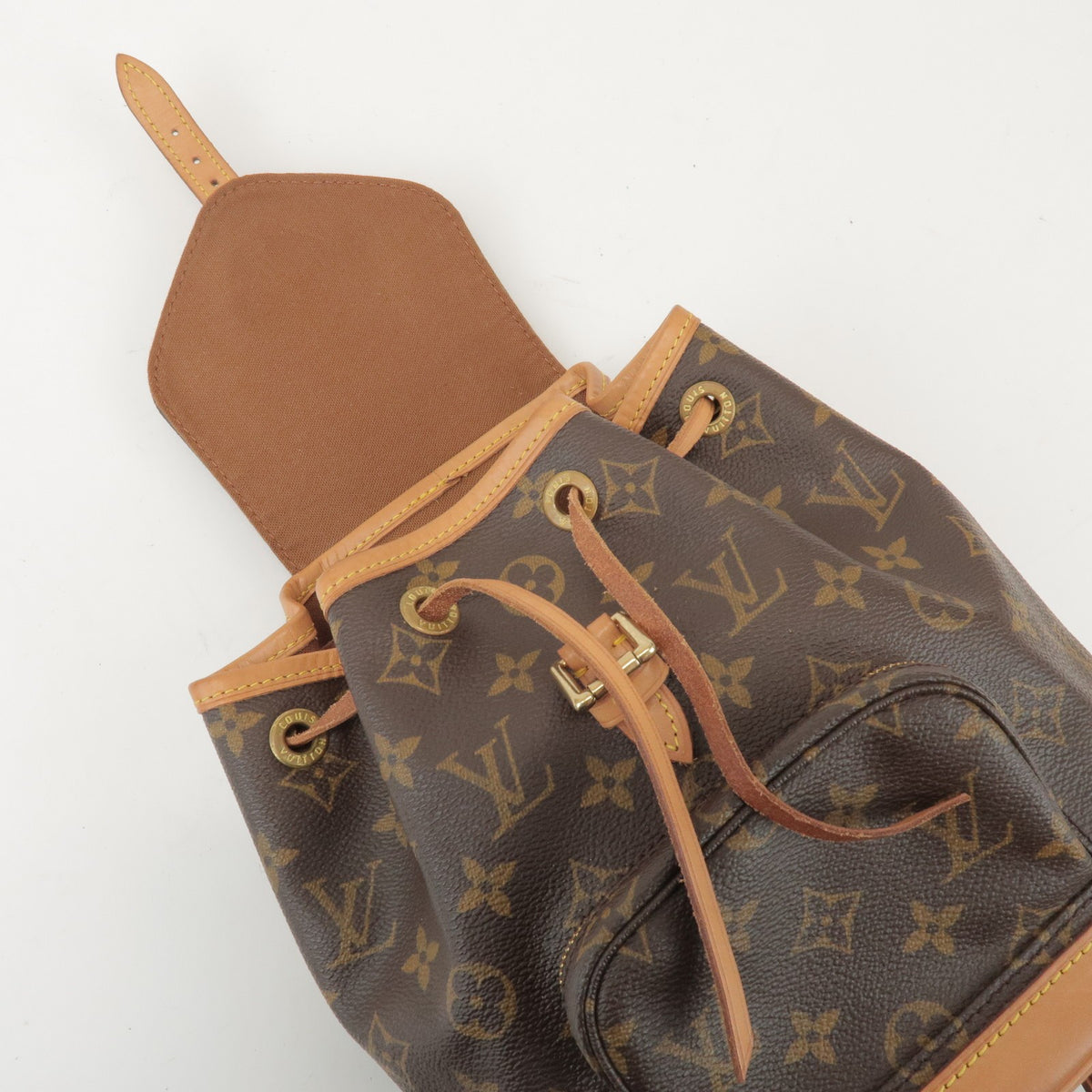 Louis Vuitton Vintage Montsouris Monogram Canvas, Brown, Canvas, Backpack