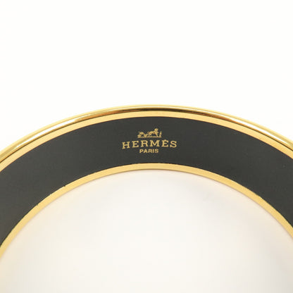 Hermes Bangle Printed Enamel, Multicolour, Gold Plated, Bracelet