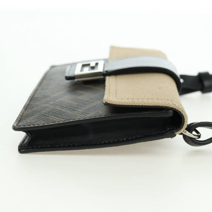 Fendi Baguette Zucca Canvas with Leather, Brown, Canvas, Crossbody Bag
