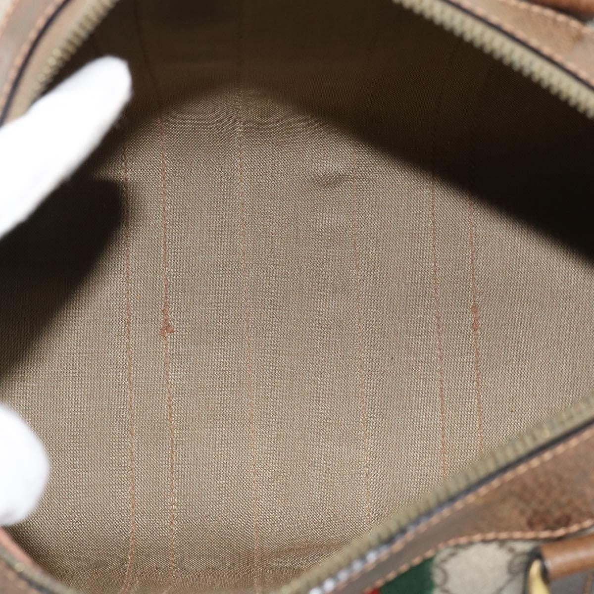 Gucci Vintage Web Boston GG Coated Canvas, Beige, Canvas, Handbag