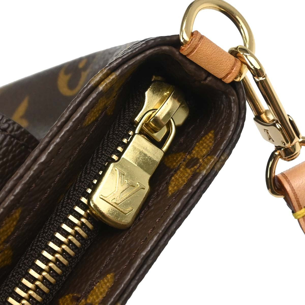 Louis Vuitton Partition Wristlet Clutch Monogram Canvas, Brown, Canvas, Clutch
