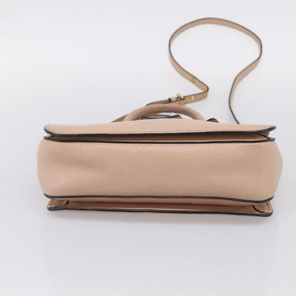 Miu Miu Madras Convertible Lock Leather, Beige, Leather, Tote Bag