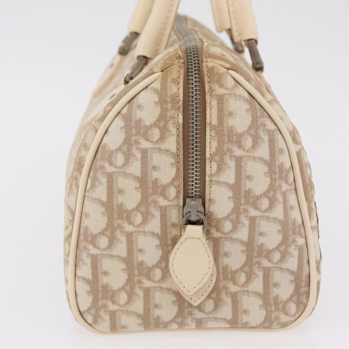 Christian Dior Vintage Boston Diorissimo Canvas, Beige, Canvas, Handbag