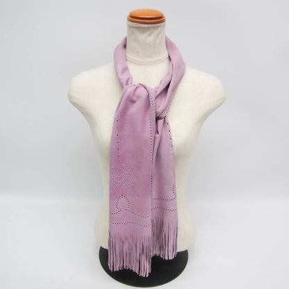 Loewe Scarf Suede, Purple, Leather, Scarf
