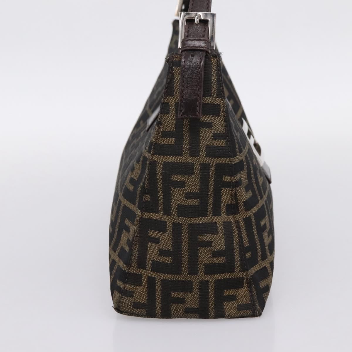 Fendi Mamma Baguette Shoulder Bag Zucca Canvas, Black, Canvas, Handbag