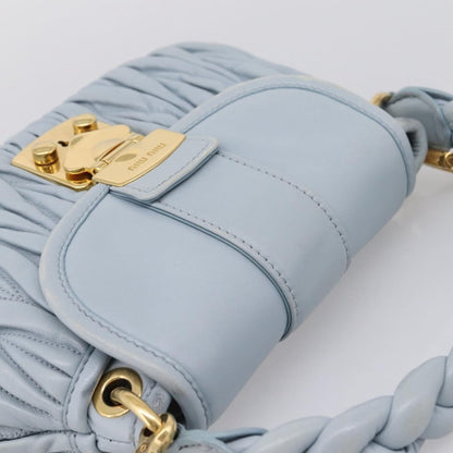 Miu Miu Coffer Hobo Matelasse Leather, Blue, Leather, Handbag