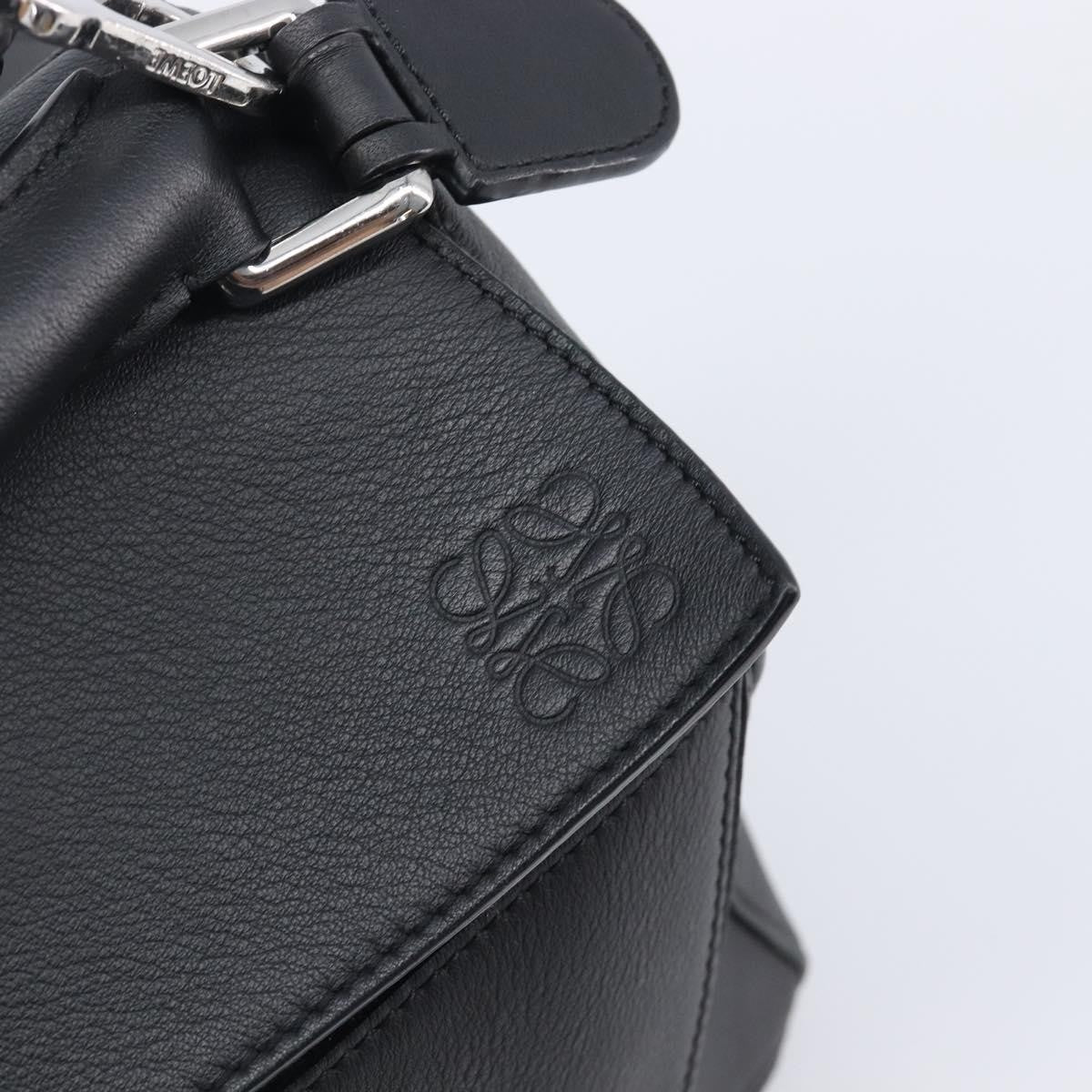 Loewe Puzzle Leather, Black, Leather, Handbag