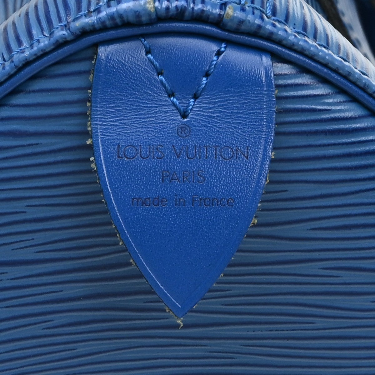 Louis Vuitton Speedy Epi, Blue, Leather, Handbag