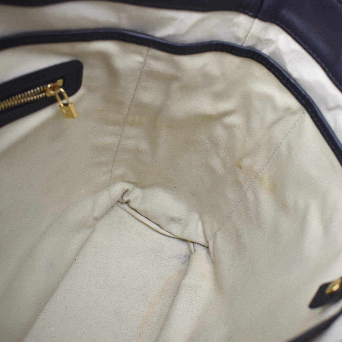 Louis Vuitton Lucille Mini Lin, Blue, Canvas, Handbag