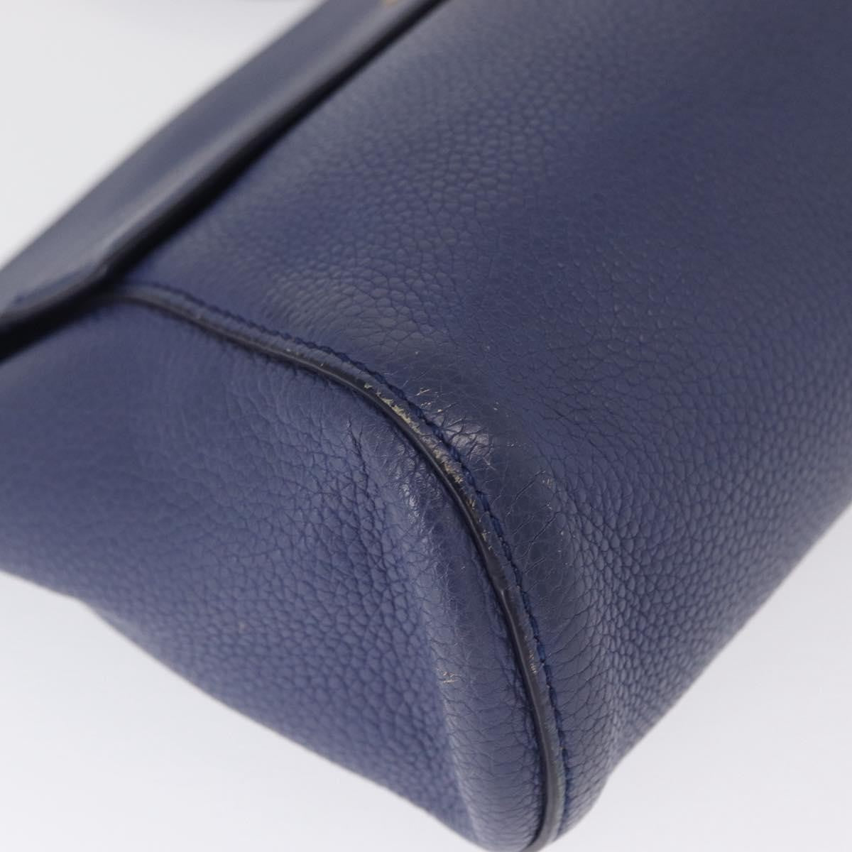 Salvatore Ferragamo Abbey Leather, Navy, Leather, Shoulder Bag
