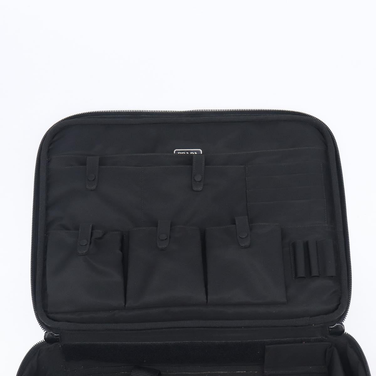 Prada Briefcase Tessuto and Saffiano Leather, Black, Nylon, Briefcase