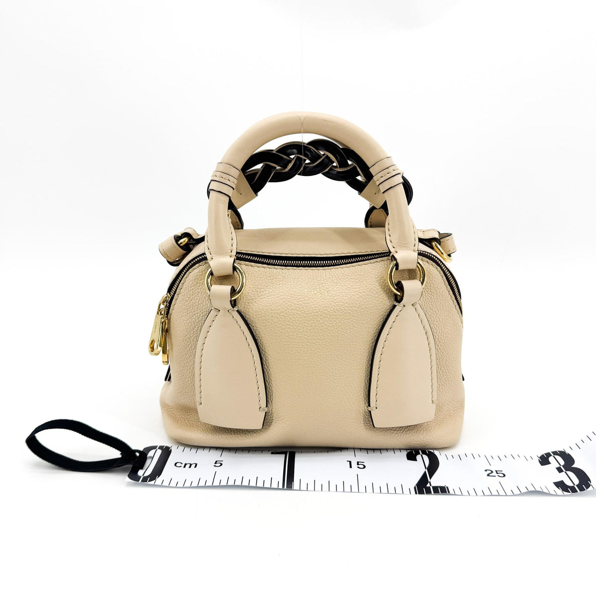 Chloe Daria Leather, Black, Leather, Handbag