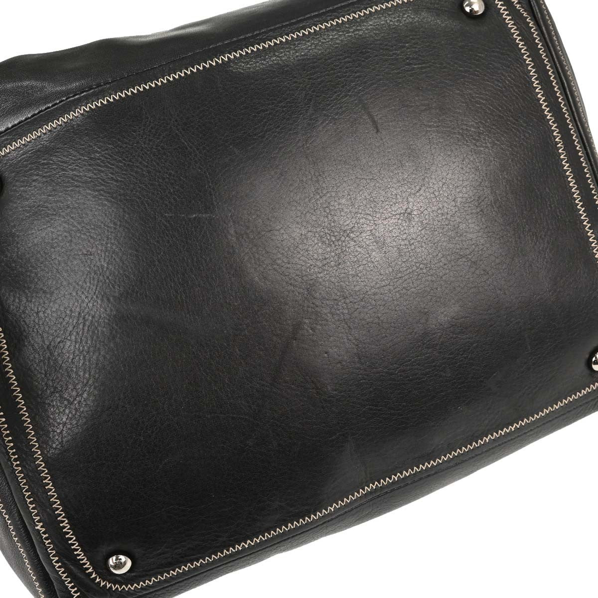 Chanel Vintage Bowler Lambskin, Black, Leather, Handbag