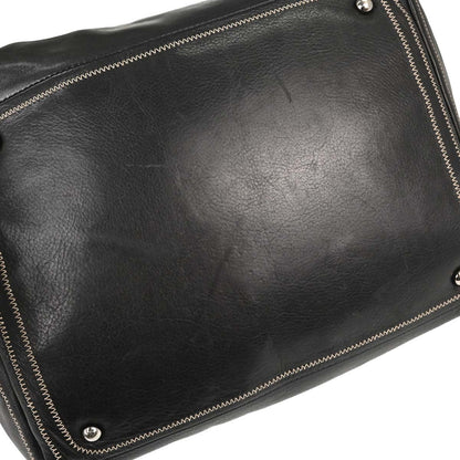 Chanel Vintage Bowler Lambskin, Black, Leather, Handbag