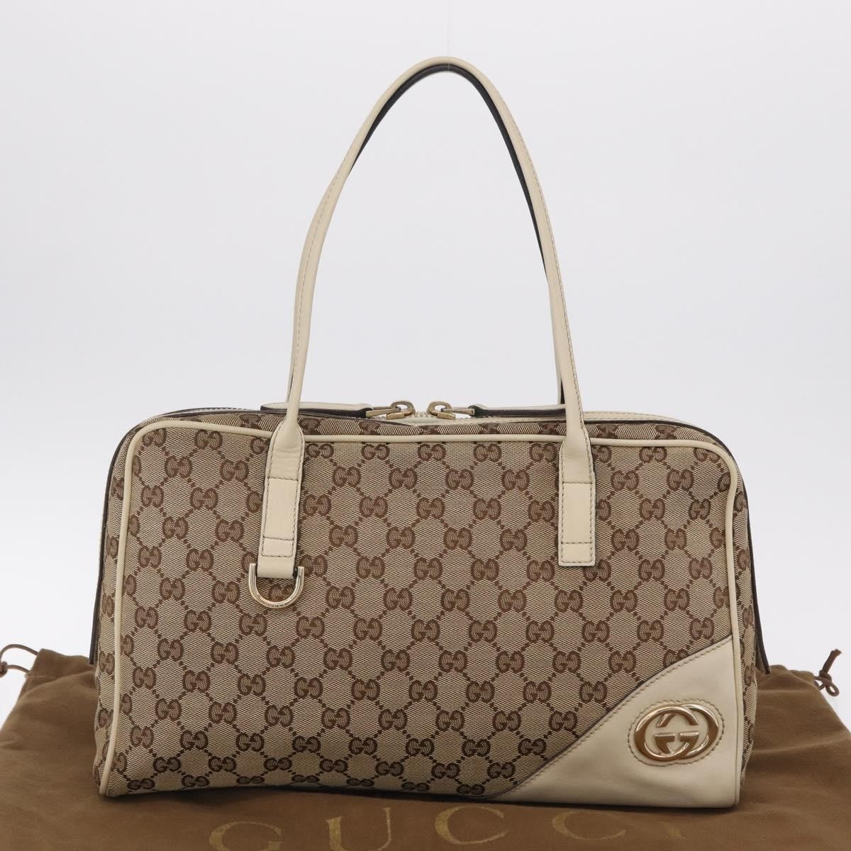 Gucci New Britt Boston GG Canvas, Beige, Canvas, Handbag