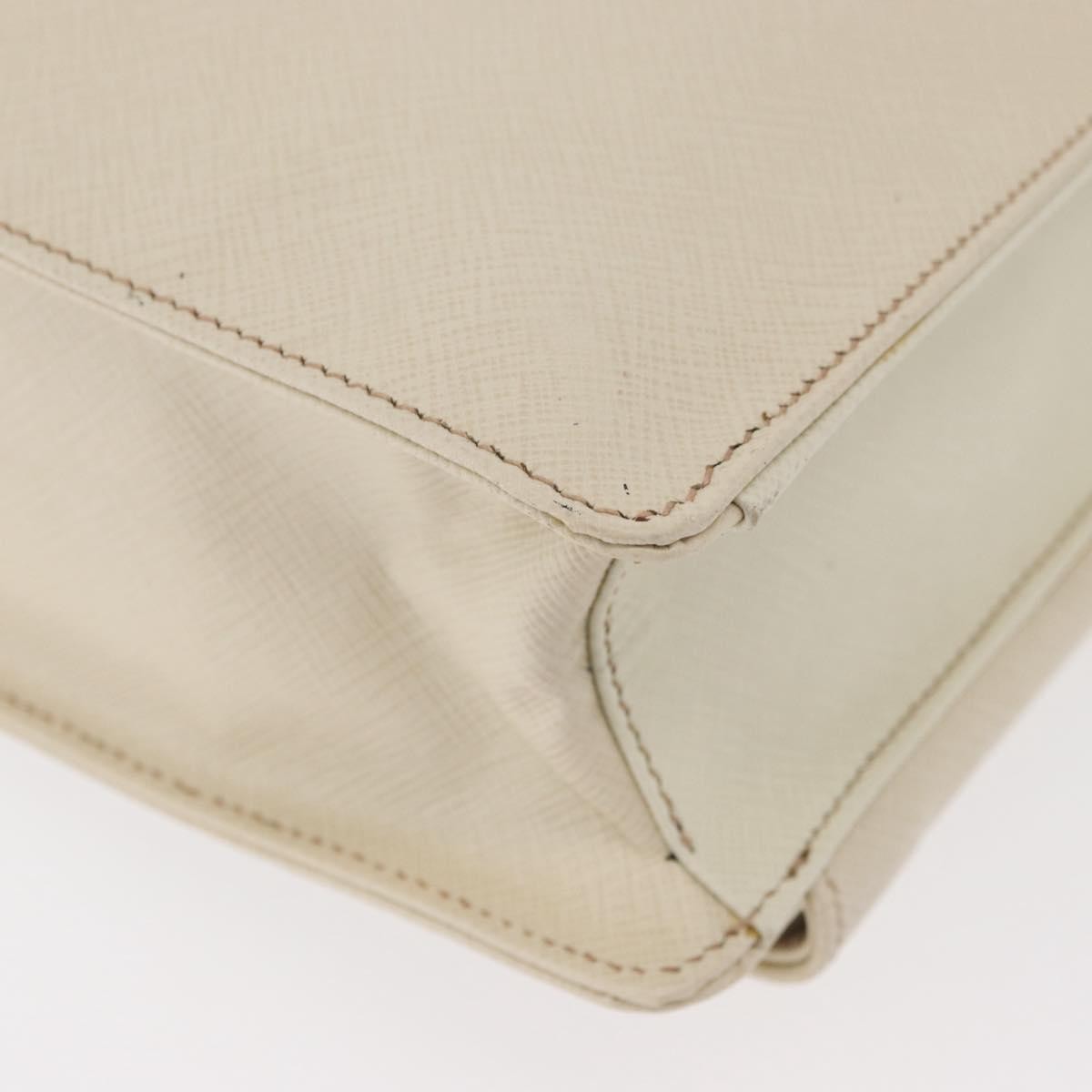 Prada Convertible Travel Saffiano Leather, Beige, Leather, Briefcase