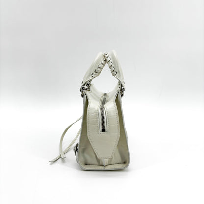Balenciaga Neo Classic City Leather, White, Leather, Handbag