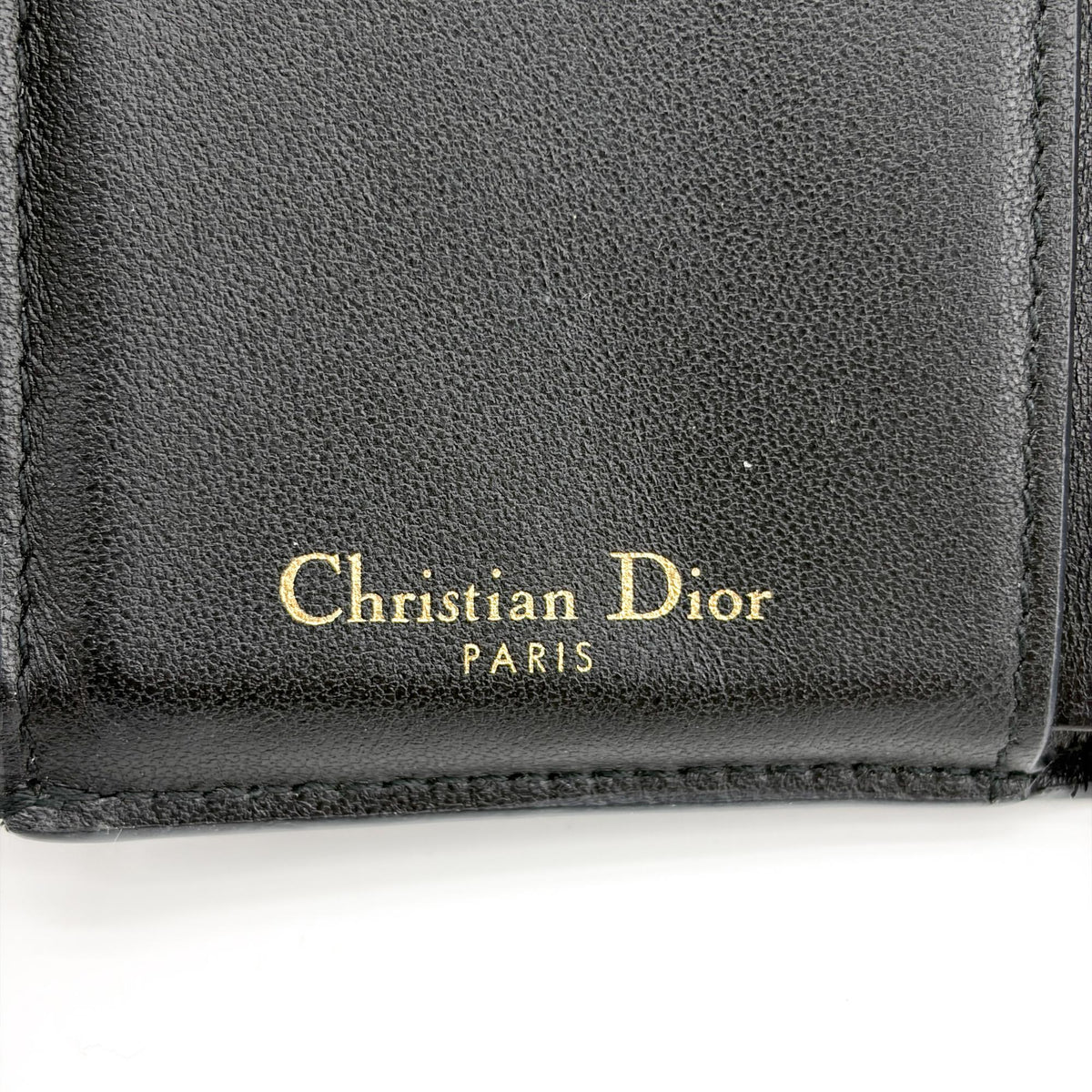 Christian Dior Saddle Lotus Leather, Black, Leather, Wallet