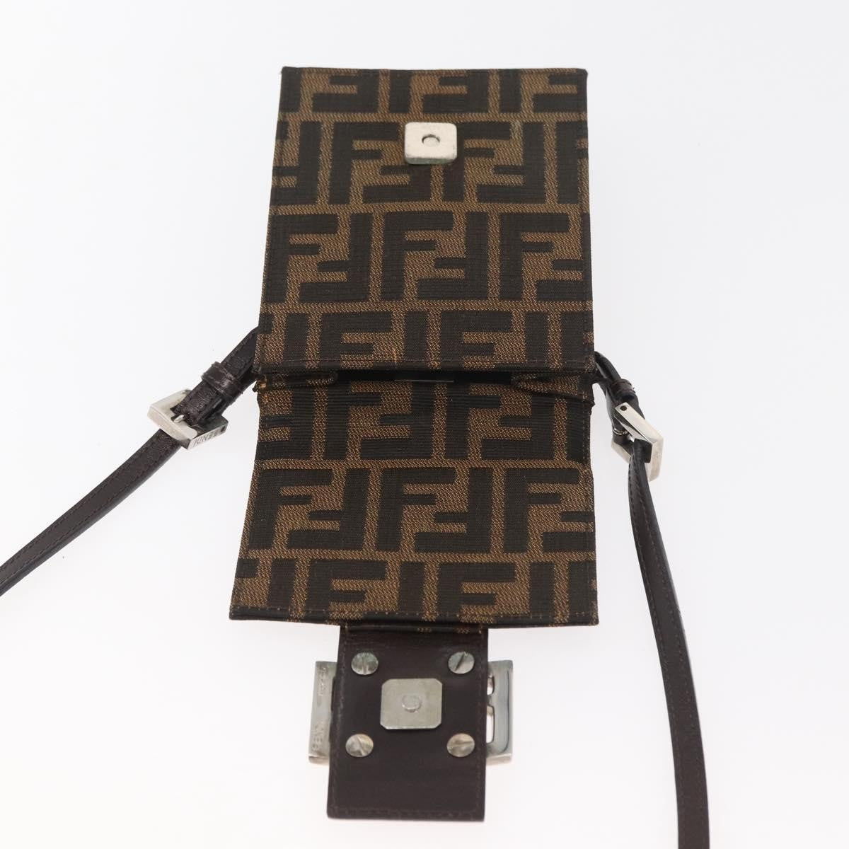 Fendi Baguette Zucca Canvas, Brown, Canvas, Handbag