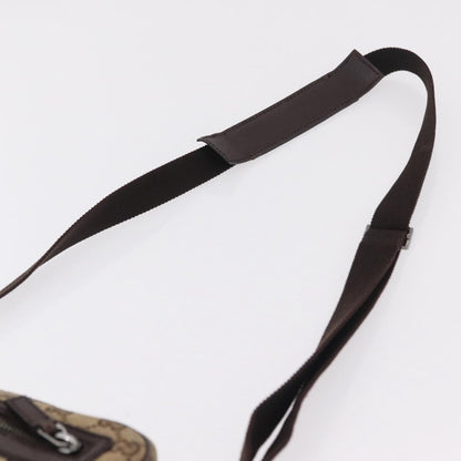 Gucci Front Zip Messenger GG Coated Canvas, Beige, Canvas, Crossbody Bag