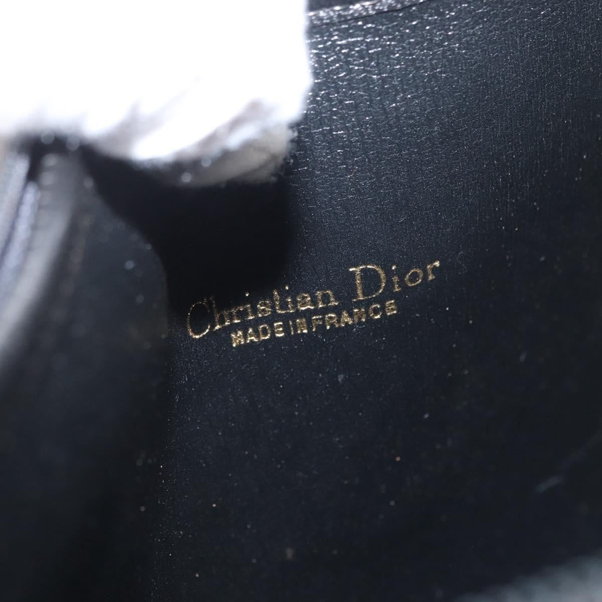 Christian Dior Vintage Honeycomb Zip Coated Canvas, Black, Canvas, Clutch