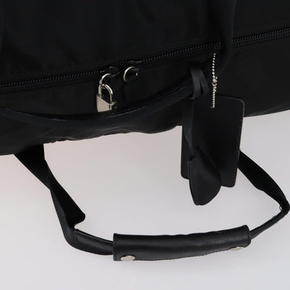 Prada Boston Tessuto, Black, Nylon, Handbag