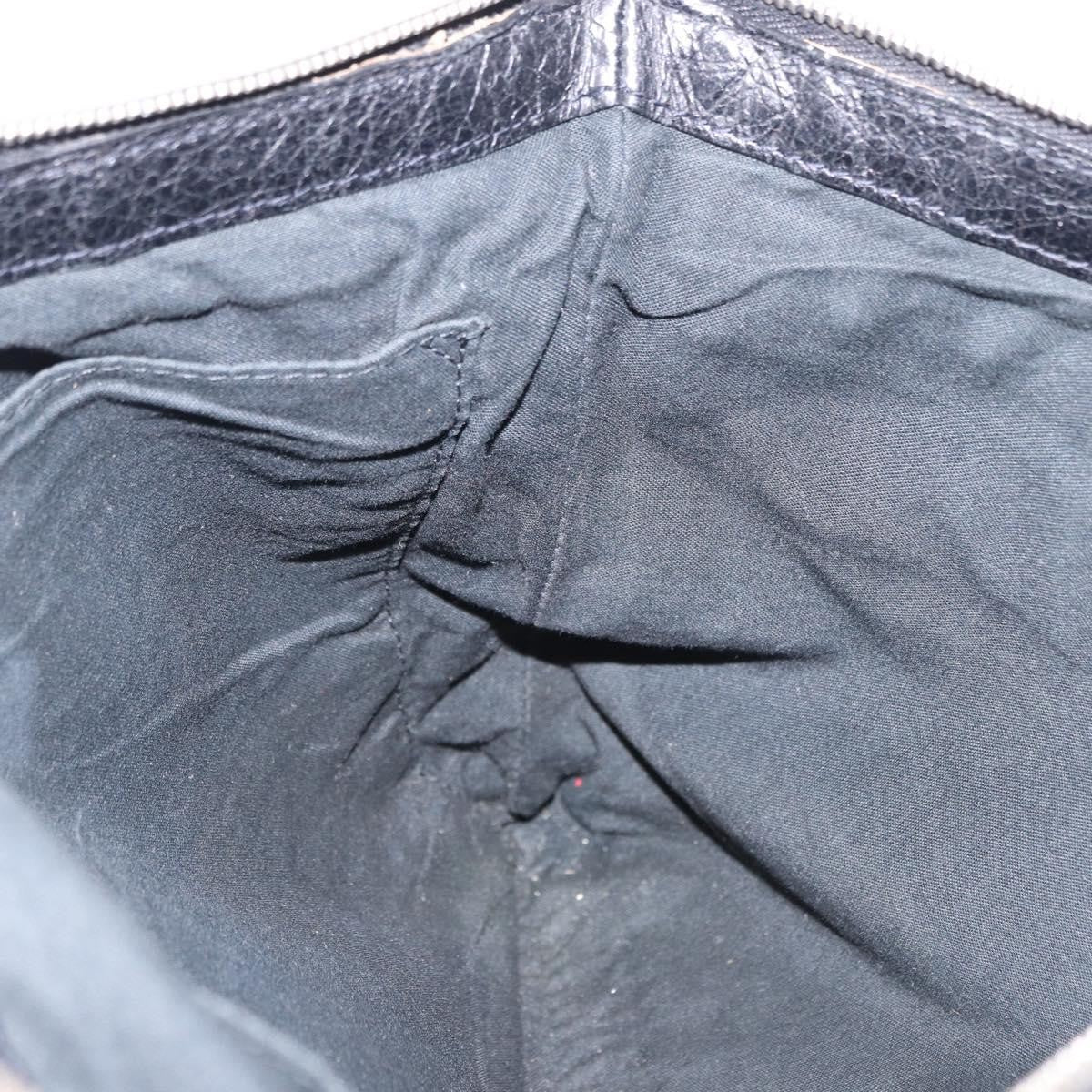 Balenciaga Classic City Clip Leather, Black, Leather, Clutch