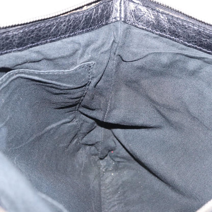 Balenciaga Classic City Clip Leather, Black, Leather, Clutch