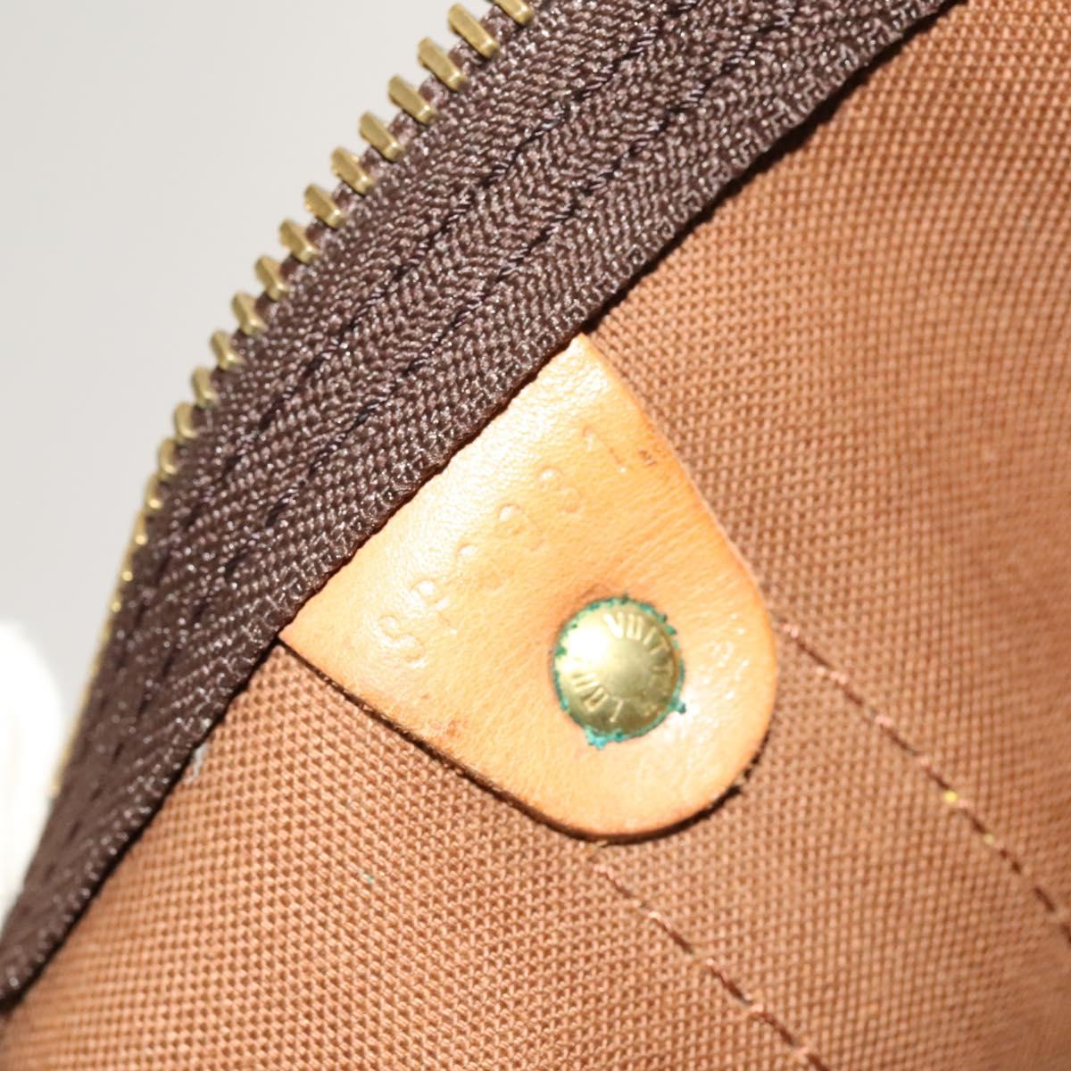 Louis Vuitton Keepall Bandouliere Bag Monogram Canvas, BROWN, LEATHER, Travel bag