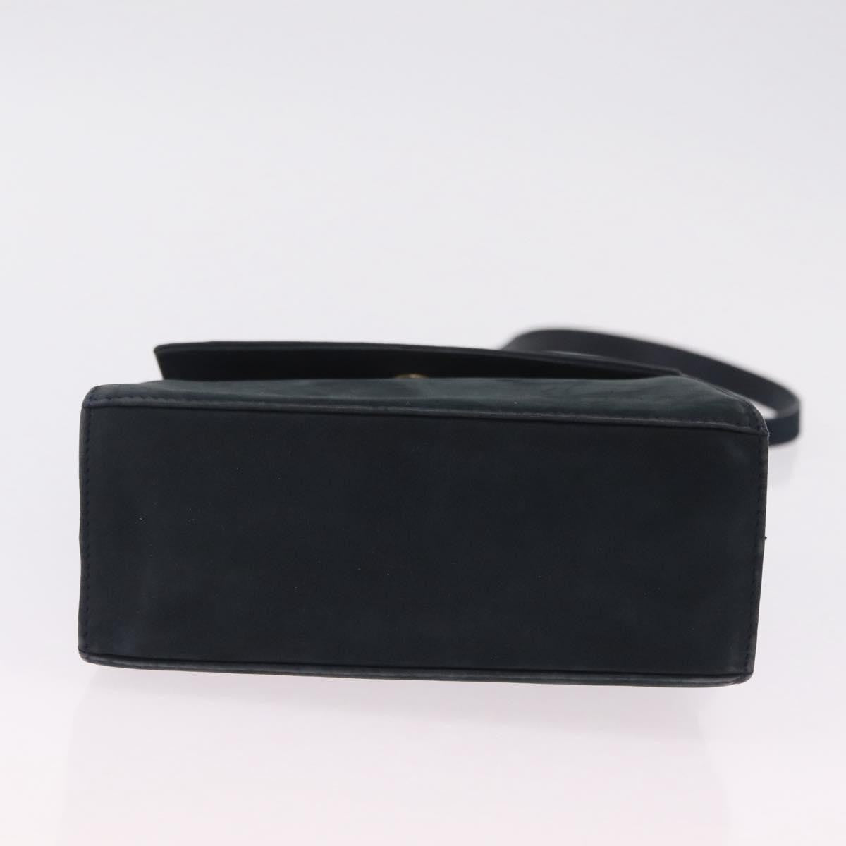 Salvatore Ferragamo Vala Suede, Navy, Suede, Shoulder Bag