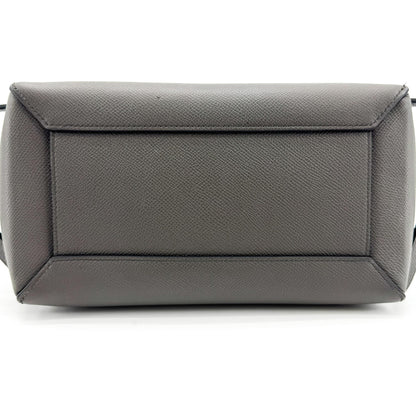 Celine Belt Calfskin, Gray, Leather, Handbag