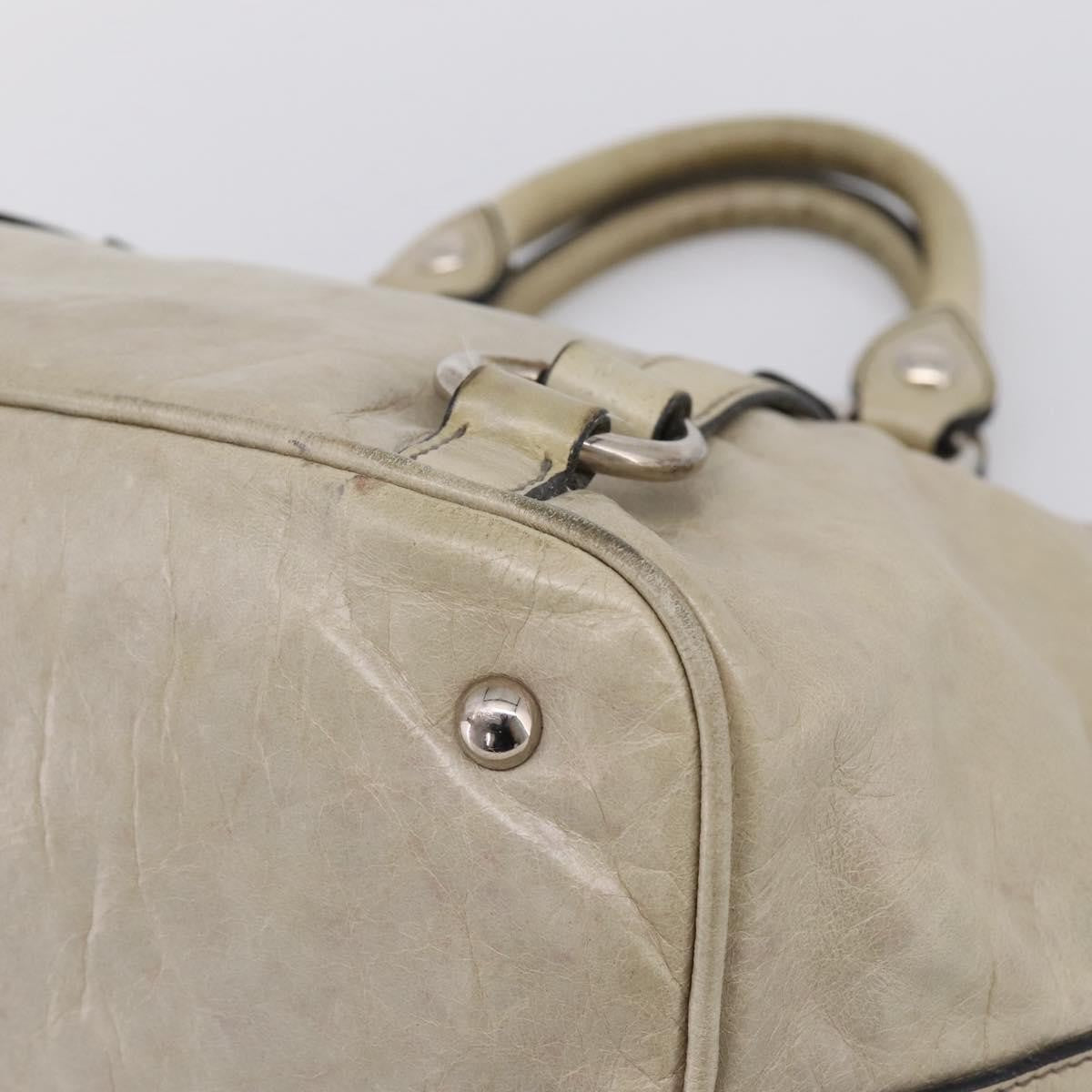 Miu Miu Bow Satchel Cervo Leather, Beige, Leather, Handbag