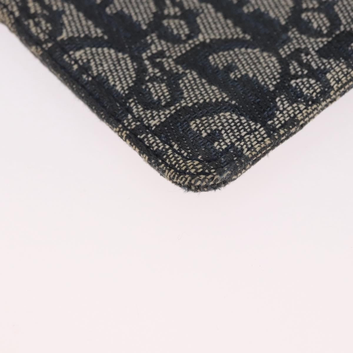 Christian Dior A5 Pouch Oblique Canvas, Navy, Canvas, Clutch