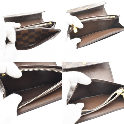 Louis Vuitton Alexandra Damier, Brown, Canvas, Wallet
