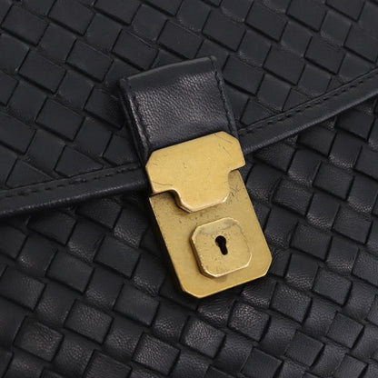 Bottega Veneta Envelope Intrecciato Nappa, Black, Leather, Briefcase