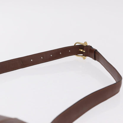 Celine Triomphe Leather, Brown, Leather, Shoulder Bag