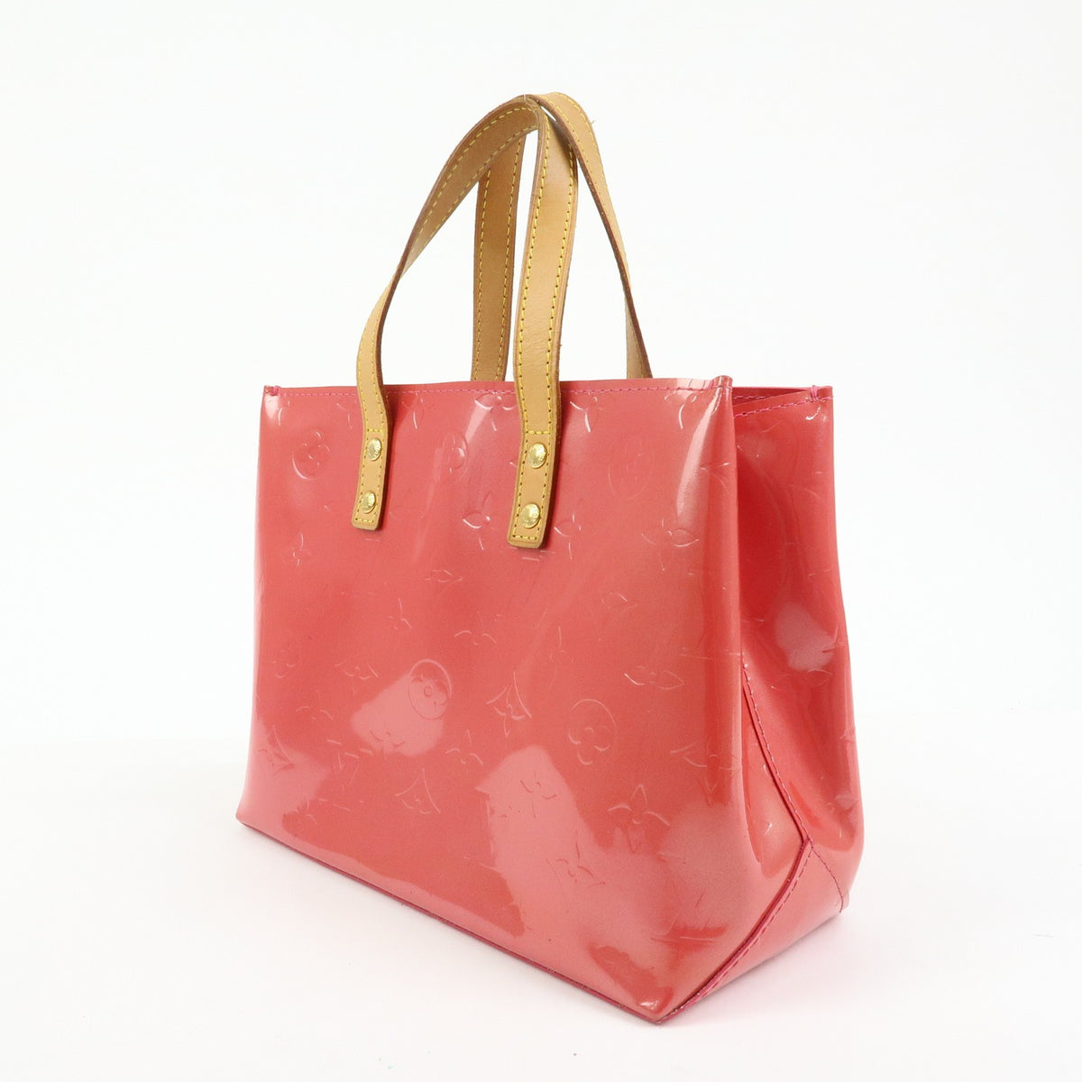 Louis Vuitton Reade Monogram Vernis, Pink, Patent Leather, Handbag