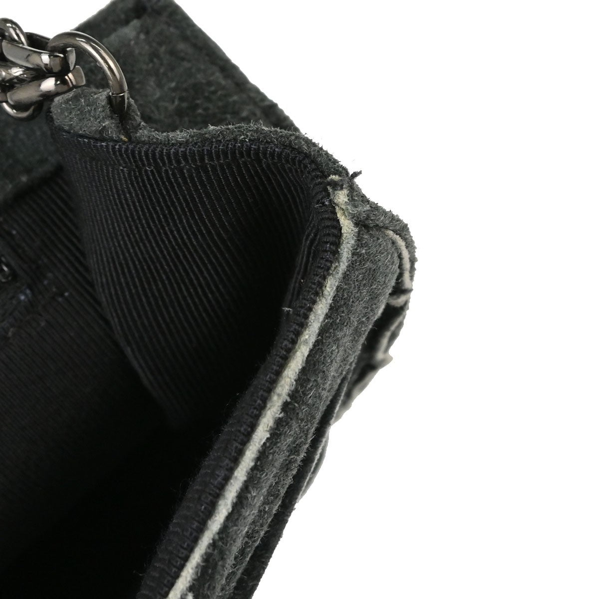 Chanel Accordion Reissue Flap Patchwork Suede, Gray, Suede, Handbag