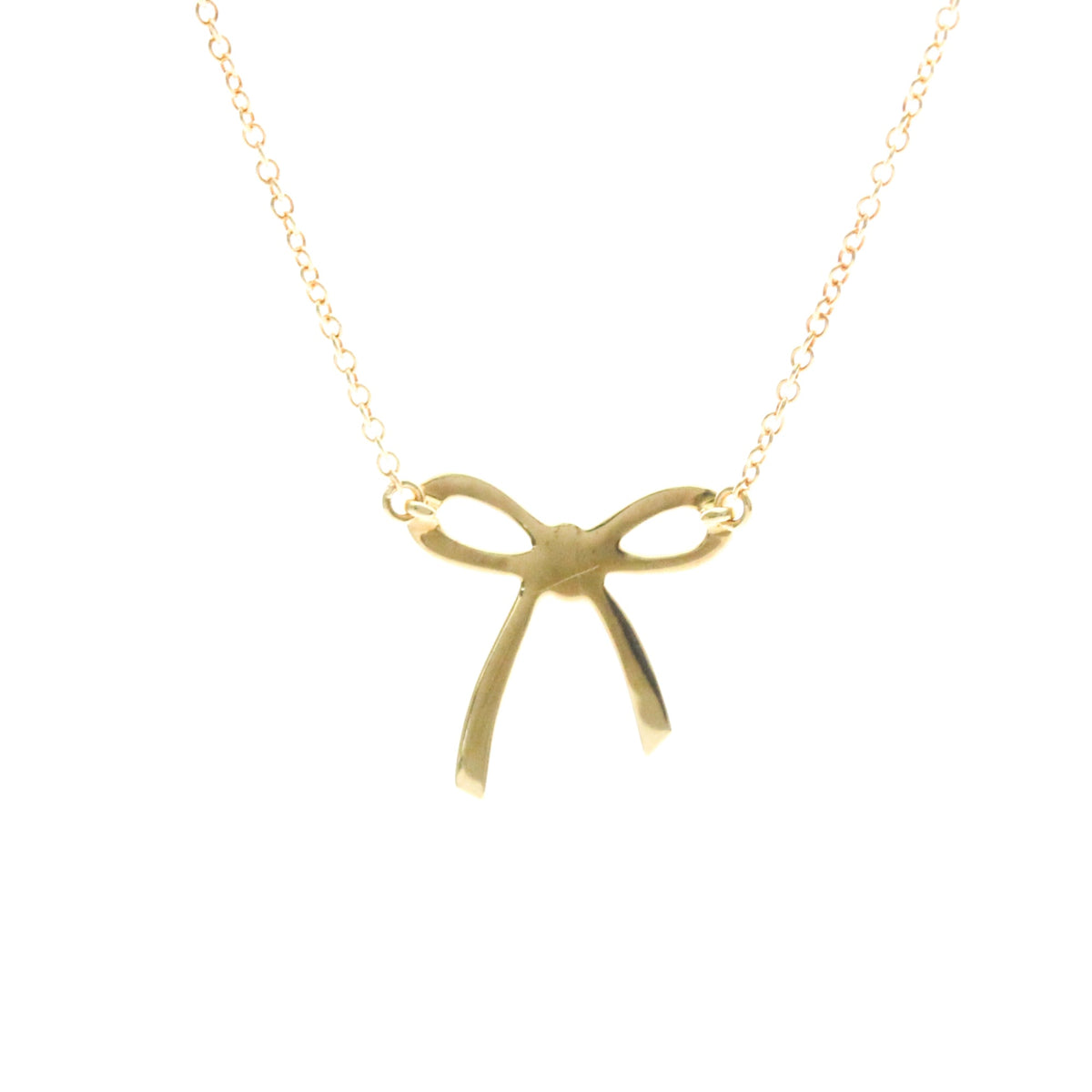 Tiffany & Co. Bow Pendant 18K Yellow Gold, Gold, Yellow Gold, Necklace