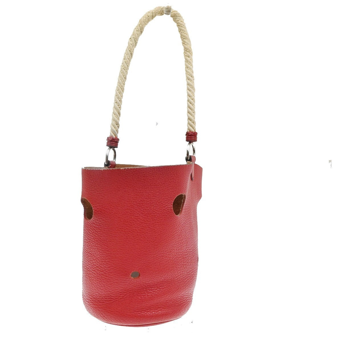 Hermes Mangeoire Courchevel, Red, Leather, Shoulder Bag