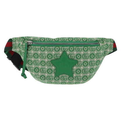 Gucci Children's Belt GG Canvas, Green, Canvas, Handbag